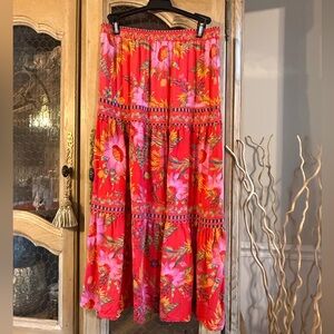 RACHEL Rachel Roy Vibrant Floral Maxi Skirt